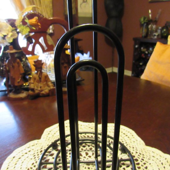 ▪️🖤▪️Fabulous Art Deco Style Onyx Black Powder Coated Enamel Paper Towel Holder - Picture 12 of 12